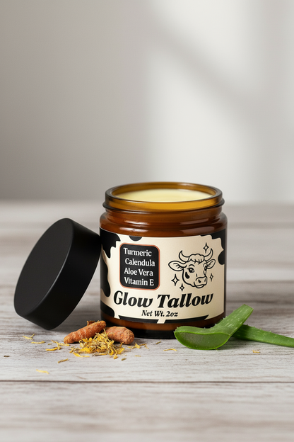 Glow tallow | Grass fed authentic beef tallow balm